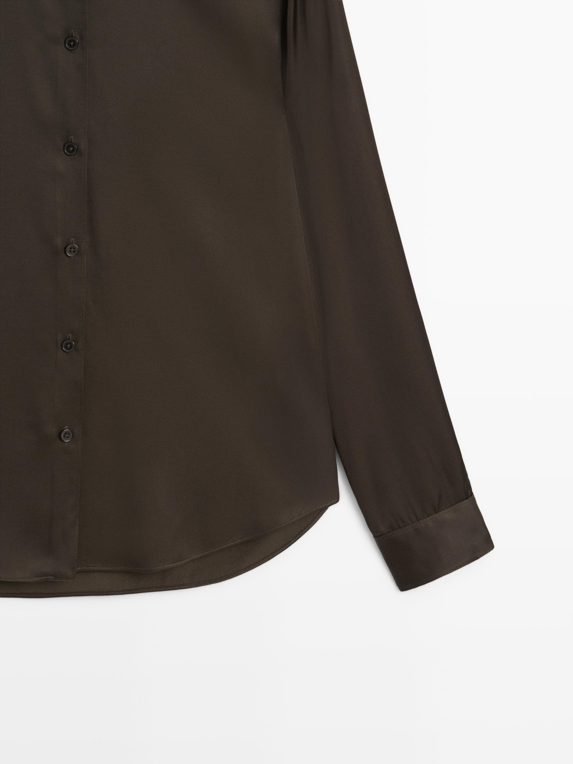 Flowing satin shirt